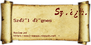 Szél Ágnes névjegykártya