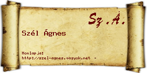 Szél Ágnes névjegykártya