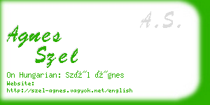 agnes szel business card